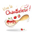 Happy Candlemas in French : Vive la Chandeleur Royalty Free Stock Photo