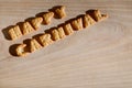 Happy Carnival. Heap of edible letters