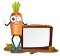 Happy carrot and blank board