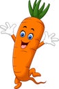 Happy carrot cartoon