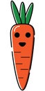 The happy carrot vector illustration