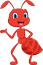 Happy cartoon ant posing Royalty Free Stock Photo