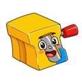 Happy Cartoon Bread Toaster Character Royalty Free Stock Photo