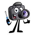 Cartoon camera mascot Royalty Free Stock Photo