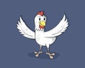 Happy cartoon chicken Royalty Free Stock Photo