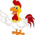 Happy cartoon chicken thumb up Royalty Free Stock Photo