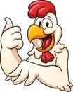 Happy cartoon chicken Royalty Free Stock Photo