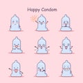 Happy cartoon Condom