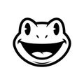 Happy Cartoon Frog Head Vector Illustration Royalty Free Stock Photo