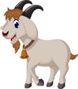 Happy cartoon goat