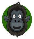 Happy cartoon gorilla vector illustration Royalty Free Stock Photo