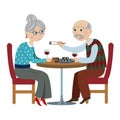 Happy cartoon grandparents Royalty Free Stock Photo