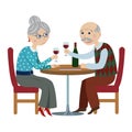 Happy cartoon grandparents Royalty Free Stock Photo