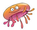 Happy Cartoon Jellyfish