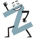 Happy Cartoon Letter Z