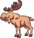 Happy cartoon male adult moose