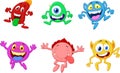 Happy cartoon monster collection