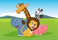 Happy cartoon safari animal Royalty Free Stock Photo