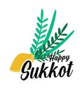 Happy Celebrate Jewish Holiday Sukkot