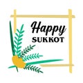 Happy Celebrate Jewish Holiday Sukkot