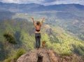 Happy celebrating winning success woman Royalty Free Stock Photo