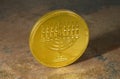 Happy Chanukah Coin Royalty Free Stock Photo