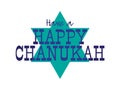 Happy chanukah graphic with star