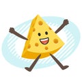 Happy Cheese Character jumping