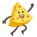 Happy Cheese Character jumping