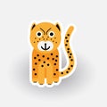 Happy Cheetah cartoon character