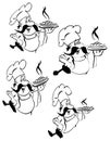 Happy chef sketches
