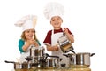 Happy chefs making noise Royalty Free Stock Photo