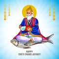 Happy cheti chand jhulelal jayanti festival celebration card background