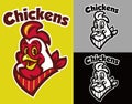 Happy chicken mascot head