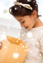 Happy child with gift box Royalty Free Stock Photo