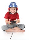 Happy child playing games Royalty Free Stock Photo