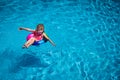 Happy child playing in swimming pool Royalty Free Stock Photo