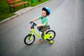 Happy child riding bike Royalty Free Stock Photo