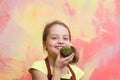 Happy child smiling with cake Royalty Free Stock Photo