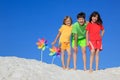 Happy children on beach Royalty Free Stock Photo