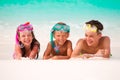 Happy children on beach Royalty Free Stock Photo