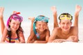 Happy children on beach Royalty Free Stock Photo