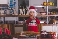 Happy children, boy brothers, baking christmas cookies at home Royalty Free Stock Photo