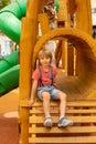 Happy children, boys, playing on playground in Tel Aviv, israel on hot summer day Royalty Free Stock Photo