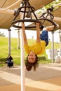 Happy children, boys, playing on playground in Tel Aviv, israel on hot summer day Royalty Free Stock Photo