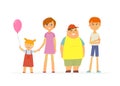 Happy children - cartoon people characters isolated illustration Royalty Free Stock Photo