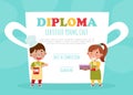 Happy Children Chef Cooking Diploma Certificate Vector Template Royalty Free Stock Photo