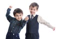 Happy children with fashionable clothes Royalty Free Stock Photo