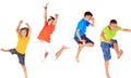 Happy children jumping