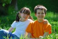 Happy Children in Meadow